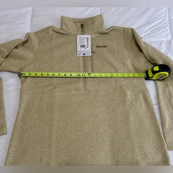 New Marmot Women's Drop Line Jacket in Light Oak Sz XL Half Zip Sweater - Picture 5 of 6
